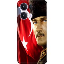 Adasena Oppo Reno 13 Pro Kılıf Desenli Baskılı Tpu Rubber Kapak Mustafa Kemal