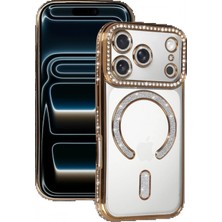 Marsilyan  Apple iPhone 17 Pro Joke Simli Magneticsafe Kılıf - Gold