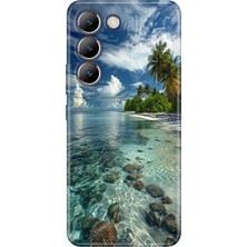 Adasena Vivo V30 Lite Kılıf Desenli Baskılı Tpu Rubber Kapak Maldivler 50