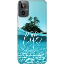 General Mobile Gm 23-Se Kılıf Desenli Baskılı Tpu Rubber Kapak Live Your Life