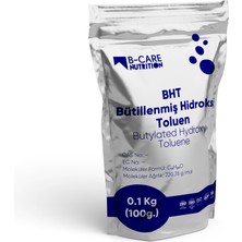 B-Care Nutrition Bht – Bütillenmiş Hidroksi Toluen (Butylated Hydroxy Toluene) Hammadde 0.1 kg (100G.)
