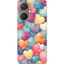 Senada Vivo Y27 Kılıf Desenli Baskılı Tpu Rubber Kapak Heart Pattern