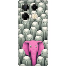 Senada Infinix Note 40 Pro 5g Kılıf Desenli Baskılı Tpu Rubber Kapak Elephant