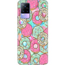 Senada Vivo V21E Kılıf Desenli Baskılı Tpu Rubber Kapak Donut