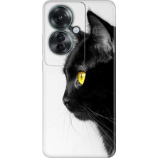 Senada Oppo Reno 11F Kılıf Desenli Baskılı Tpu Rubber Kapak Kedi Bakışı