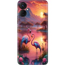 Senada Tecno Spark 9 Pro Kılıf Desenli Baskılı Tpu Rubber Kapak FLAMINGO888