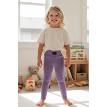 Sarakids 3-4 Yaş Kız Çocuk Şardonlu Tayt – Lila