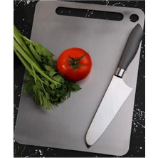 altabi Paslanmaz Çelik Kesme Tahtası 34X24 cm – Kaymaz Silikon Ayaklı, Hijyenik, Bulaşık Makinesinde Yıkanabilir