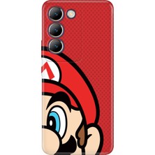 Adasena Vivo V30 Lite Kılıf Desenli Baskılı Tpu Rubber Kapak Mario