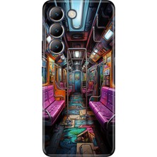 Adasena Vivo V30 Lite Kılıf Desenli Baskılı Tpu Rubber Kapak Metro