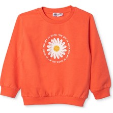 Hellobaby Kız Bebek Sweatshirt Iki Iplik Bisiklet Yaka Uzun Kol