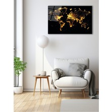 Marsilyan Vitray Görünümlü Adalet Terazisi Cam Tablo