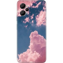 Casper Via X30 Kılıf Desenli Baskılı Tpu Rubber Kapak Pembe Bulut