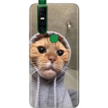 Adasena Infinix S5 Pro Kılıf Desenli Baskılı Tpu Rubber Kapak Selfie Kedicik