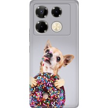 Senada Infinix Note 40 Pro 5g Kılıf Desenli Baskılı Tpu Rubber Kapak Donut-Dog