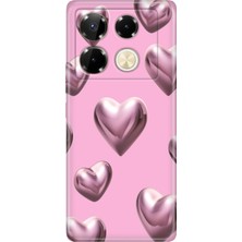 Adasena Infinix Note 40 Pro 5g Kılıf Desenli Baskılı Tpu Rubber Kapak Platin Kalp