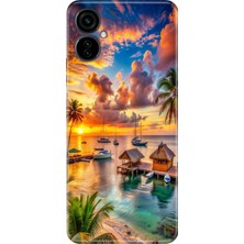 Senada Tecno Camon 19 Neo Kılıf Desenli Baskılı Tpu Rubber Kapak Beach Summer