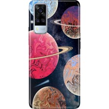 Senada Vivo Y51 Kılıf Desenli Baskılı Tpu Rubber Kapak Go Space