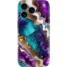 Senada iPhone 17 Pro Max Kılıf Desenli Baskılı Tpu Rubber Kapak Keskin Ametist