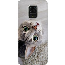 Senada Xiaomi Redmi Note 9 Pro Kılıf Desenli Baskılı Tpu Rubber Kapak Evdeki Kedi