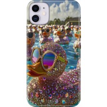 Senada iPhone 11 Kılıf Desenli Baskılı Tpu Rubber Kapak Işıltılı Hayat