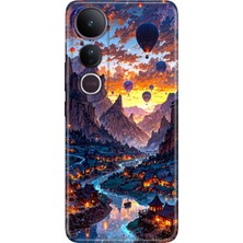 Senada Vivo V50 Lite Kılıf Desenli Baskılı Tpu Rubber Kapak Kapadokya Art