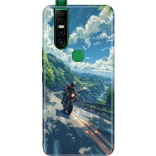 Adasena Infinix S5 Pro Kılıf Desenli Baskılı Tpu Rubber Kapak Motorsiklet Aşkı