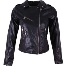 Trender 26KG07000005 Siyah Kadın Deri Ceket 4764