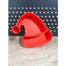 Empressco Yılbaşı Noel Şapkası ile 17X18 cm Çerez Tabağı ve Dekorasyon Seti