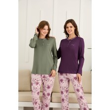 Nightlove Kadın Uzun Kollu Pijama Takımı