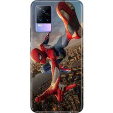 Vivo V21E Kılıf Desenli Baskılı Tpu Rubber Kapak Spiderrr