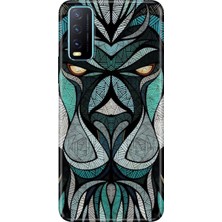 Adasena Vivo Y11S Y20 Y20S Kılıf Desenli Baskılı Tpu Rubber Kapak Lion Mandala