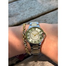 Ferrucci Gold ve Gümüş Renkli Marka Model Çelik Kordonlu Su Geçirmez Kadın Saati