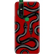 Adasena Infinix S5 Pro Kılıf Desenli Baskılı Tpu Rubber Kapak Yılan Moda