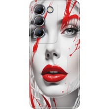 Adasena Vivo V30 Lite Kılıf Desenli Baskılı Tpu Rubber Kapak Lady