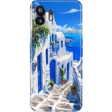 Adasena Nothing Phone 2 Kılıf Desenli Baskılı Tpu Rubber Kapak Santorini Tatil