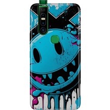 Adasena Infinix S5 Pro Kılıf Desenli Baskılı Tpu Rubber Kapak Vintage Wall