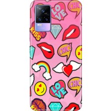 Senada Vivo V21E Kılıf Desenli Baskılı Tpu Rubber Kapak Kiss