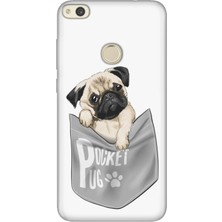 Adasena Huawei P9 Lite 2017 Kılıf Desenli Baskılı Tpu Rubber Kapak Pocket Pug