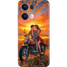 Adasena Oppo Reno 13 Pro Kılıf Desenli Baskılı Tpu Rubber Kapak Sevgilim ve Ben