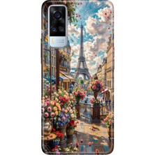 Senada Vivo Y51 Kılıf Desenli Baskılı Tpu Rubber Kapak Baharda Paris