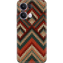 Adasena Oppo Reno 13 Pro Kılıf Desenli Baskılı Tpu Rubber Kapak Zikzak