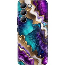 Senada Vivo V30 Lite Kılıf Desenli Baskılı Tpu Rubber Kapak Keskin Ametist