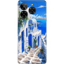 Adasena General Mobile Era 50 Kılıf Desenli Baskılı Tpu Rubber Kapak Santorini Tatil