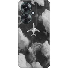 Senada Oppo Reno 11F Kılıf Desenli Baskılı Tpu Rubber Kapak Bulutların Arasında
