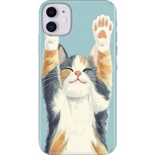 Senada iPhone 11 Kılıf Desenli Baskılı Tpu Rubber Kapak Eller Yukarı