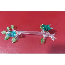 Empressco Çift Kuş Biblo, El Yapımı, Renkli, 12X4CM, Mutluluk ve Gülümseme Yaratır
