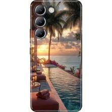 Adasena Vivo V30 Lite Kılıf Desenli Baskılı Tpu Rubber Kapak Zengin Tatili