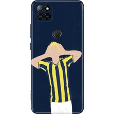 Casper Via E30 Kılıf Desenli Baskılı Tpu Rubber Kapak Sarı Lacivert Gol