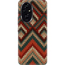 Adasena Honor 200 Pro Kılıf Desenli Baskılı Tpu Rubber Kapak Zikzak